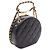 Clutch redonda con cadena y logo ovalado de piel de cordero acolchada negra Chanel Negro - vista 2