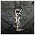 Saint Laurent Schwarz Mittel Monogramm Herz Patchwork Kettenbörse - Ansicht 8