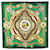 Hermès Green Among the Flowers I Count the Hours Silk Scarf Cloth  ref.1979614