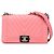 Chanel Rosa Alte Mittel Chevron Lammleder Boy Flap Pink