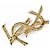 Spilla in strass dorato Yves Saint Laurent D'oro - vista 4