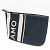 Pochette in pelle e cotone Salvatore Ferragamo Crudo Blu navy - Ansicht 10