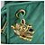 CHANEL V stitch Borsa a Spalla Nylon Verde Oro CC Auth 107879 D'oro - vista 15