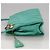 CHANEL V stitch Borsa a Spalla Nylon Verde Oro CC Auth 107879 D'oro - vista 4