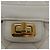 CHANEL Borsa a Spalla Matelassé in Pelle Bianca Oro CC Auth 107700 Bianco D'oro - vista 14