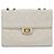 CHANEL Borsa a Spalla Matelassé in Pelle Bianca Oro CC Auth 107700 Bianco D'oro - vista 2