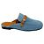 Hermès Mule Lena in denim con rifinitura in pelle tan Hermes Blue - vista 2