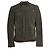 Goosecraft, giacca da biker in suede khaki Marrone Verde