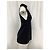 Abito mini in lana nera con collo alto e tagli Saint Laurent Nero - vista 8