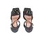 Marni Felt Crystal Embellished Ankle Strap Sandals in Grey Wool - view 12