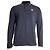 Polo a maniche lunghe con patch Moncler in cotone blu navy