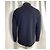 Polo a maniche lunghe con patch Moncler in cotone blu navy - vista 10