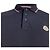 Polo a maniche lunghe con patch Moncler in cotone blu navy - vista 2