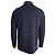 Polo a maniche lunghe con patch Moncler in cotone blu navy - vista 4