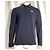Polo a maniche lunghe con patch Moncler in cotone blu navy - vista 7