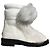 Botas de tobillo de cuero blanco con ribete de piel de Jimmy Choo Crudo