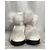 Botas de tobillo de cuero blanco con ribete de piel de Jimmy Choo Crudo - vista 10