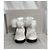 Botas de tobillo de cuero blanco con ribete de piel de Jimmy Choo Crudo - vista 13