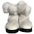 Botas de tobillo de cuero blanco con ribete de piel de Jimmy Choo Crudo - vista 2