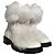 Botas de tobillo de cuero blanco con ribete de piel de Jimmy Choo Crudo - vista 6