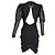 Vestido de estampado metálico Atoa Isabel Marant en algodón negro - vista 3