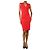 Alexander Mcqueen Vestido midi rojo sin mangas - talla UK 6