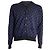 Twist Louis Vuitton Karokardigan aus marineblauer Wolle