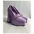 Jimmy Choo Diamond Tilda Décolleté Platform in Pelle Viola Porpora - vista 16
