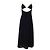 Vestido midi costas nu recortado Saint Laurent em viscose preta Preto