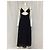 Vestido midi costas nu recortado Saint Laurent em viscose preta Preto - vista 11