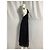 Vestido midi costas nu recortado Saint Laurent em viscose preta Preto - vista 12