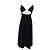 Vestido midi costas nu recortado Saint Laurent em viscose preta Preto - vista 2