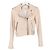 Iro Newhan Zipped Bikerjacke aus rosa Leder Pink - Ansicht 4