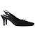 Timeless Zapatos slingback de tacón de aguja Chanel CC en satén negro