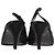 Timeless Zapatos slingback de tacón de aguja Chanel CC en satén negro - vista 5