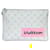 Louis Vuitton Clutch Bag Zipped Pouch GM Brown White Patent leather  ref.1986218