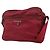 Borsa a tracolla incrociata logo Prada rosso scuro Bordò