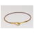Hermès Bracelet Collier en Cuir HERMES 2Set Beige Auth bs21522  - vue 7