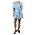 Ganni Blaues Mini-Kleid mit puffärmel und Blumenmuster - Größe UK 8 - Ansicht 3