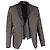Dolce & Gabbana Single-Breasted Blazer and Vest Jacket in Grey Wool