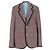Conjunto de blazer e calça impressos Gucci em lã bordô