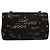 CHANEL Matelassé 25 Borsa a Spalla con Catena Tela Nera Oro CC Auth 108396 Nero D'oro