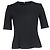 Top peplum a maniche corte Boss di Hugo Boss in lana nera Nero