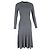 Maje Langarm Strick-Midi-Kleid aus grauem Acryl
