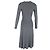 Maje Langarm Strick-Midi-Kleid aus grauem Acryl - Ansicht 3