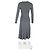 Maje Langarm Strick-Midi-Kleid aus grauem Acryl - Ansicht 6