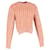 Chloé Chloe Grobstrickpullover aus korallenfarbener Schurwolle Orange