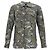 Camicia a maniche lunghe con stampa camouflage Tom Ford in viscosa khaki Verde Cachi
