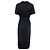 Vestido midi de manga larga con cinturón Escada en algodón negro - vista 3