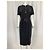 Vestido midi de manga larga con cinturón Escada en algodón negro - vista 7